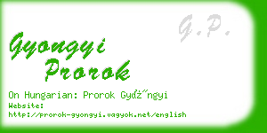 gyongyi prorok business card